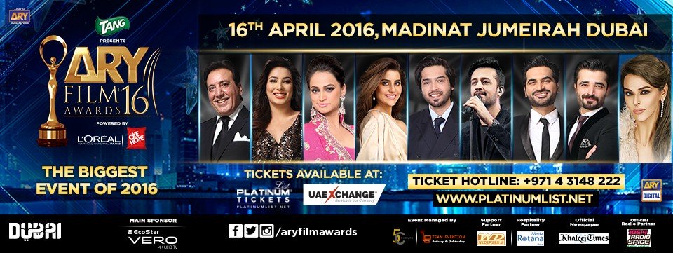 ARY Film Awards 2016 to be held in Dubai!