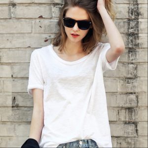 summer-white-loose-cotton-casual-t-shirt-o-neck-t-shirt-women-solid-short-sleeve-tops