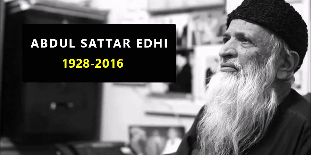 Remembering Edhi on his first death anniversary- #MainEdhihoon