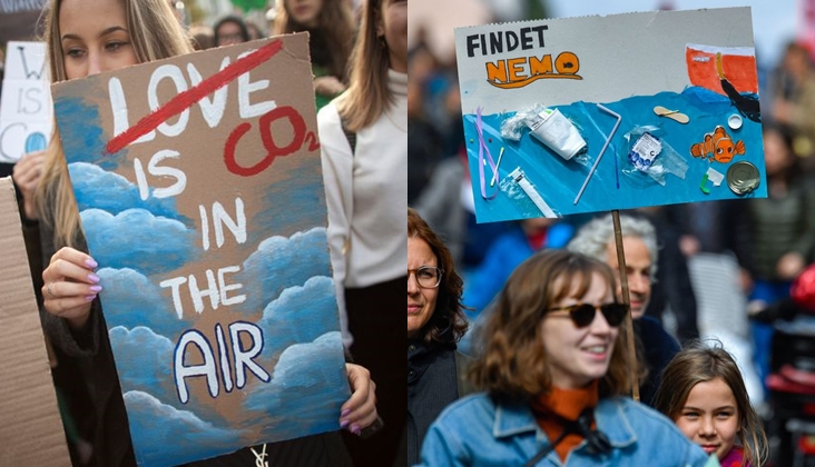 In Photos: Most interesting placards in the climate change rallies across the world