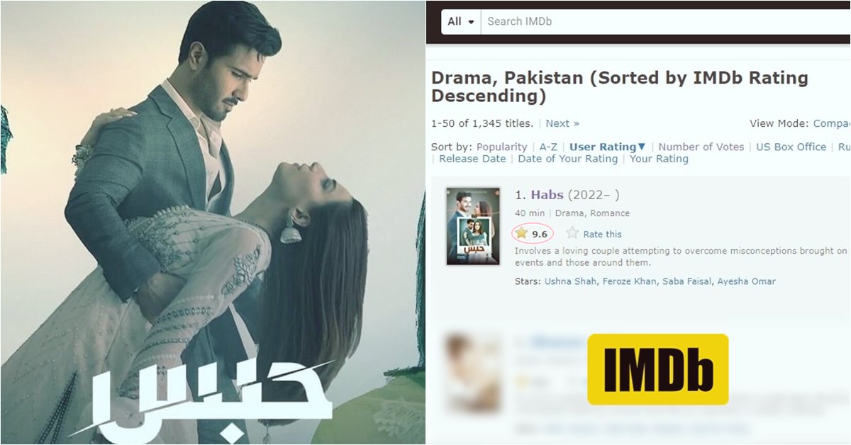 Is Habs the top rated Pakistani drama on IMDb?